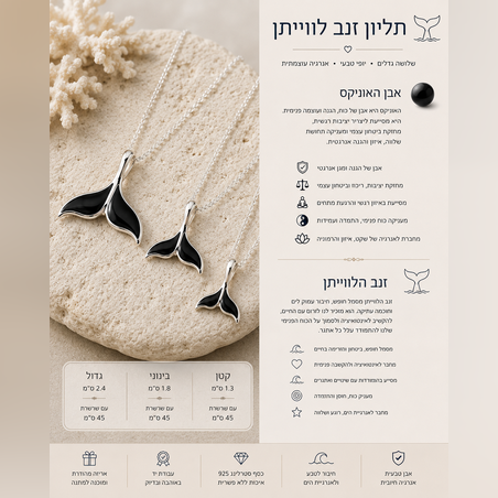 תליון זנב הכריש אוניקס