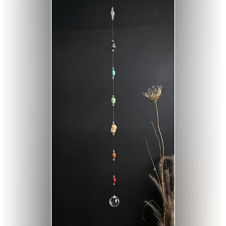 מובייל קריסטל 40 מ״מ 7 צ׳אקרות אבנים