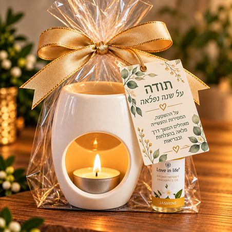 פמוט מלח מבער קרמיקה