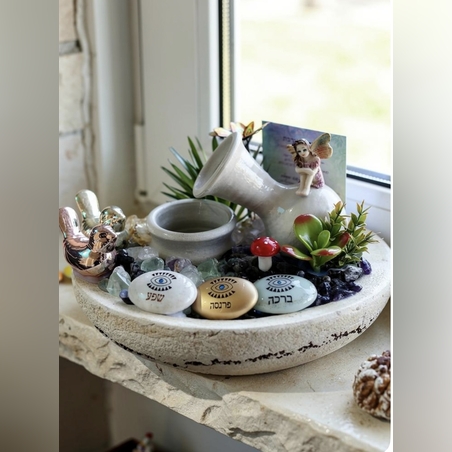 מזרקה עגולה גדולה מעורבת אוניקס ופלואורייט