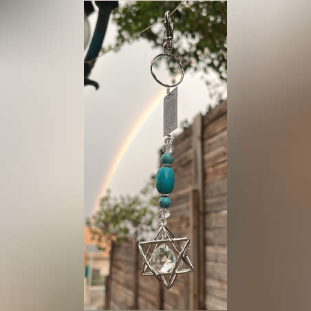 תפילת הדרך מגן דוד כחול לבן 4/13 סמ  🇮🇱