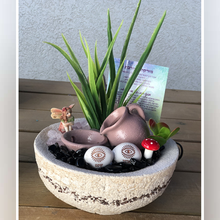 מזרקה בינונית מעורבת אוניקס ורוז קוורץ