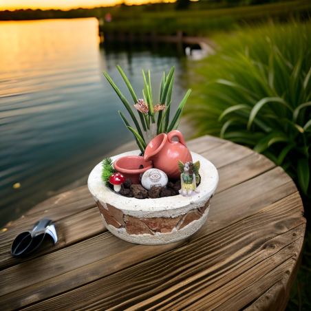 מזרקת בזלת בכלי שבריים בינוני