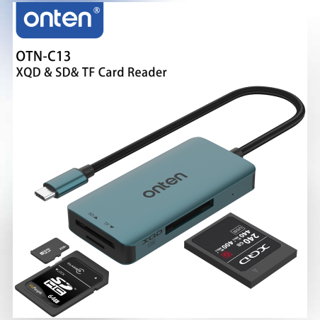 קורא כרטיס ONTEN XQD חיבור TAPE- C