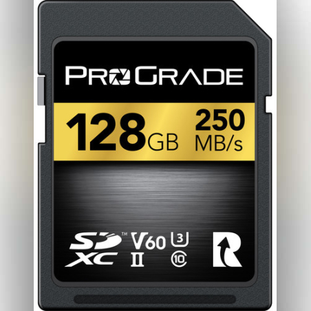 כרטיס זיכרון ProGrade 128GB SDXC UHS-II V60 Gold