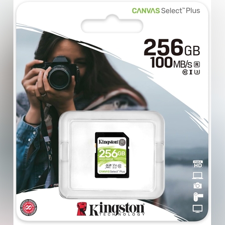 כרטיס זיכרון KINGSTONE CANVAS PLUS 256GB 100MB