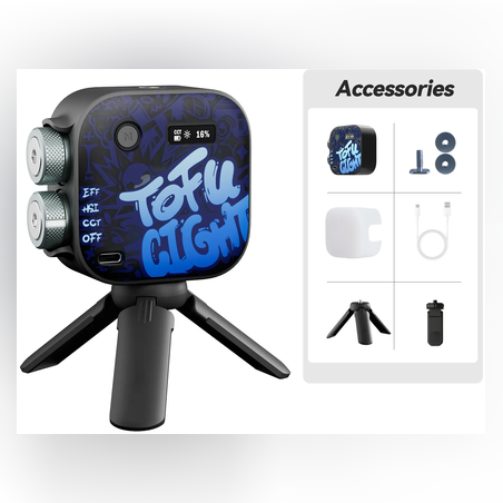 פנס לד קטן TOFU SUMARAI BLACK PHOTOOLEX