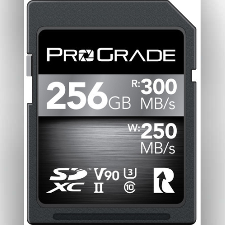 זוג כרטיסי זיכרון ProGrade 256GB SDXC UHS-II V90 Cobalt