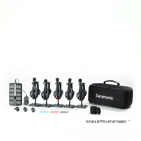 מערכת אינטרקום Saramonic WiTalk9-5S סט אוזניות תקשורת הפקה אלחוטי ל- 5 אנשים