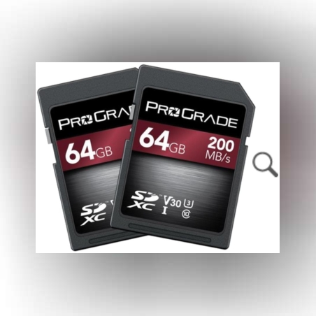 מארז זוג כרטיסי זיכרון ProGrade 64GB SDXC V30 UHS-I