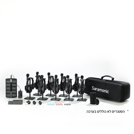 מערכת אינטרקום Saramonic WiTalk9-9S סט אוזניות תקשורת הפקה אלחוטי ל- 9 אנשים