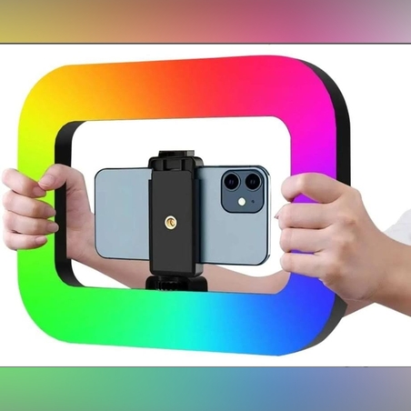 רינג לייט נייד דגם YM200 כולל תאורת RGB 20W