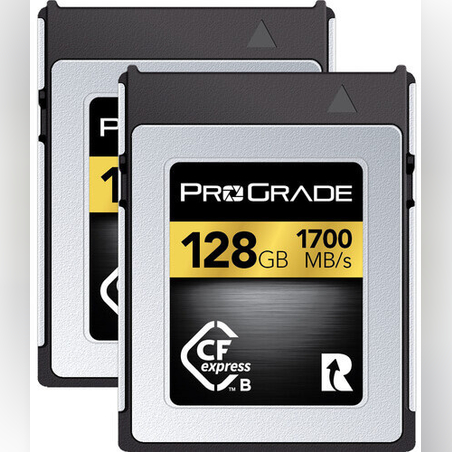 מארז זוג כרטיסי זיכרון ProGrade 128GB CFexpress 2.0 Type B Gold