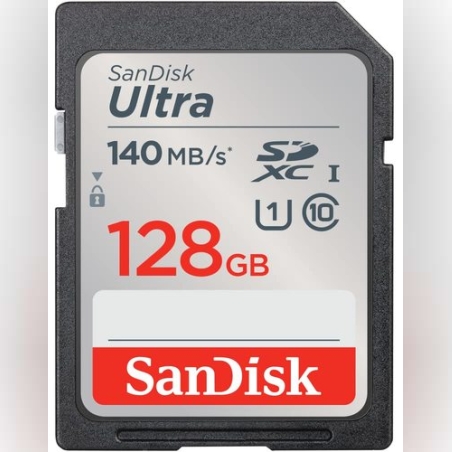 כרטיס זיכרון למצלמה מהיר SANDISK SD SDSDUNB-128G-GN6IN 140MB/s