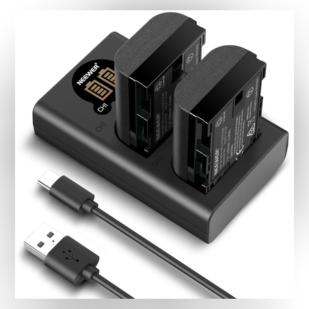 ערכת 2 סוללות חלופיות LP-E6P 2200mAh עבור Canon EOS