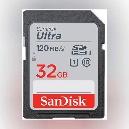 כרטיס זיכרון למצלמה מהיר SANDISK SD SDSDUNB-32G-GN6IN 120MB/s