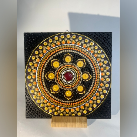 המנדלה התימנית אקריל על קנבס