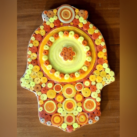 חמסת שמש - תמונת תלת מימד מעוצבת מרצועות נייר