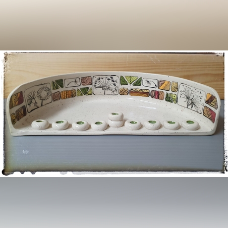 חנוכית קרמיקה בעבודת יד יחודית