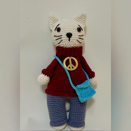 תולי החתול- בובה סרוגה בעבודת יד