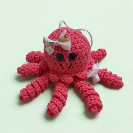 תמנונית סרוגה בעבודת יד בורוד עז