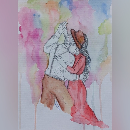 ריקוד רומנטי- הדפס על נייר