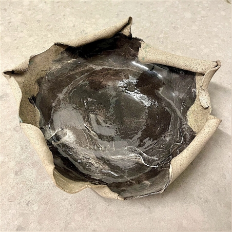 קערת קרמיקה ייחודית לנוי בעבודת יד