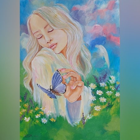 משאלה לרוך-ציור אקריל על קנבס