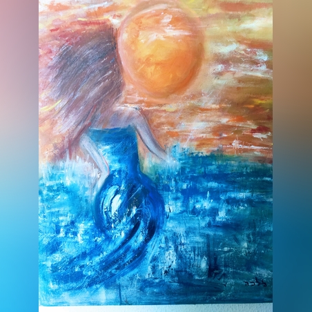 בים שמן על קנבס.