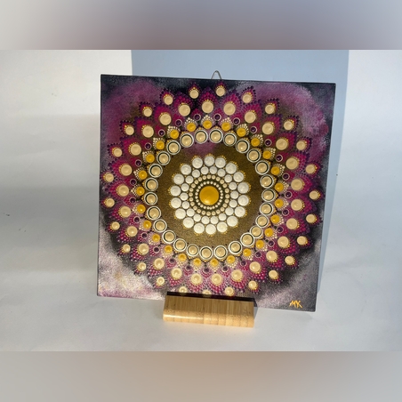 מנדלת האהבה אקריל על קנבס