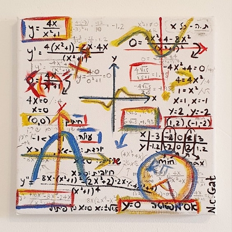 מתמטיקה אהובה - אקריליק על קנווס