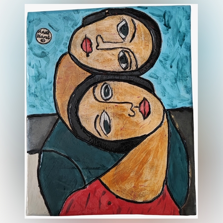 תמונת תבליט שתי נשים