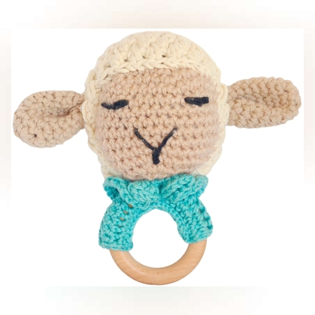 רעשן כבשה סרוג