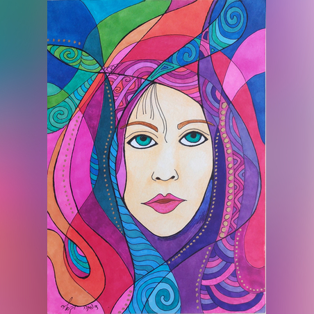 ציור העטופה באהבה