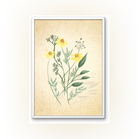 פרח צהוב -הדפס ממוסגר