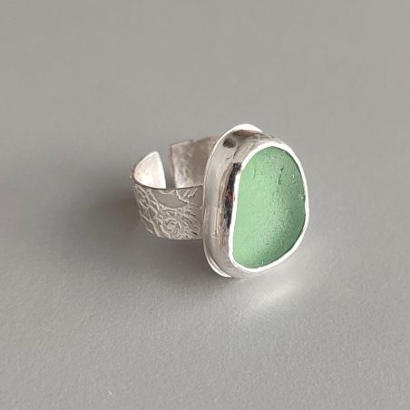 טבעת כסף סטרלינג ירקרק