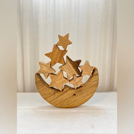 משחק איזון מעץ- ירח וכוכבים.