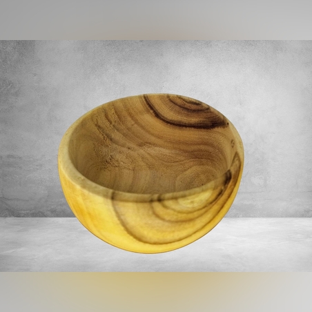 קערית נוי מעץ חרוב בעבודת יד