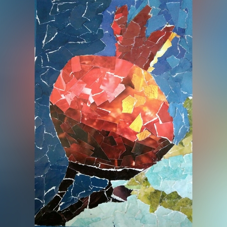 רימון- הדפס תמונת קולאז'