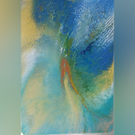 אקריליק נוזלי על קנבס 12