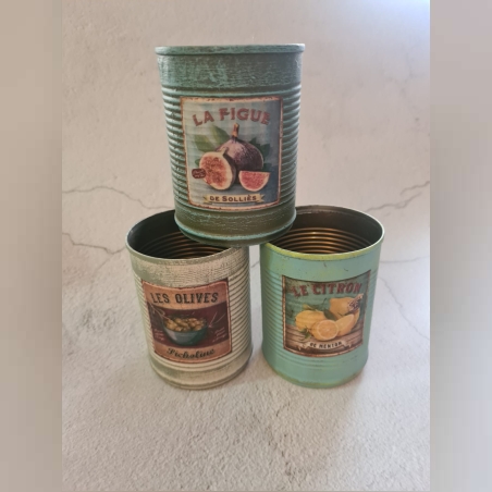 שלישיית קופסאות פח עגולות ממוחזרות