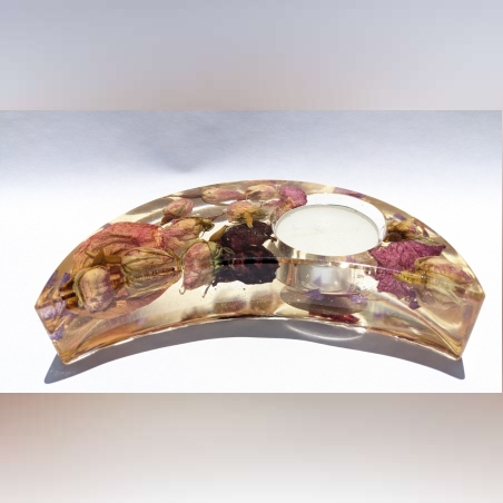 פמוט מאפוקסי חצי ירח- פקעות ורדים