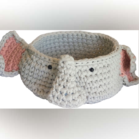 סלסלה סרוגה פיל