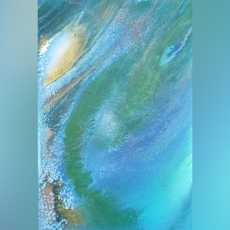 אקריליק נוזלי על קנבס 5