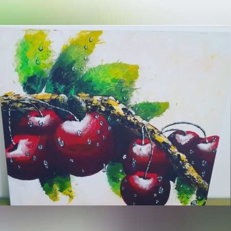 ציור דובדבנים טעם החיים