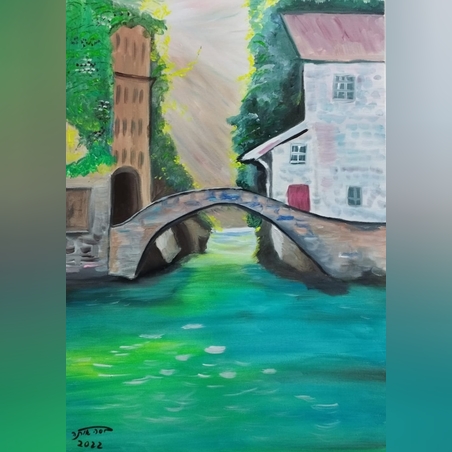 גשר­ אקריליק על קנבס