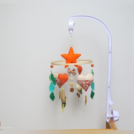 מובייל קלימרו כוכב ולבבות כתמתם בעבודת יד