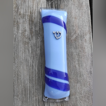 מזוזת זכוכית בדגם דגל ישראל