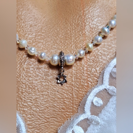 שרשרת מחרוזת מגן דוד- תליון כסף