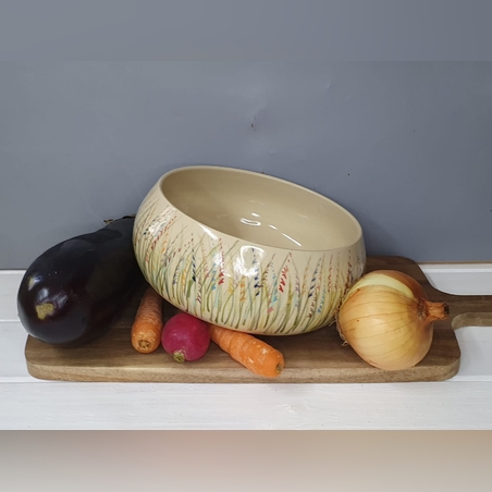 קערת קרמיקה עבודה וציור ביד